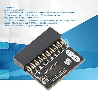 20Pin TPM2.0 Module,TPM 2.0 Encryption Security Module 20Pin 2 10P Standalone Crypto Processor TPM 2.0 Module for for for