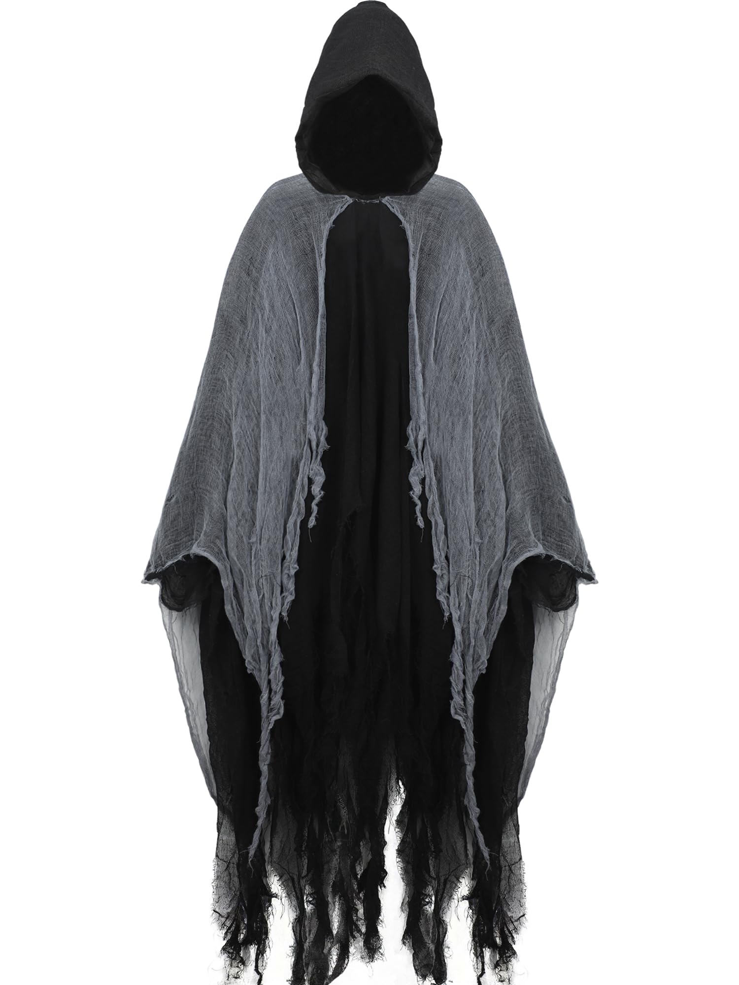 Augisteen Halloween Mittelalter-Umhang mit Kapuze Renaissance Kapuzenumhang Robe Schwarzer Umhang Halloween Mittelalter Kostüme für Erwachsene Halloween Kostüme Requisiten