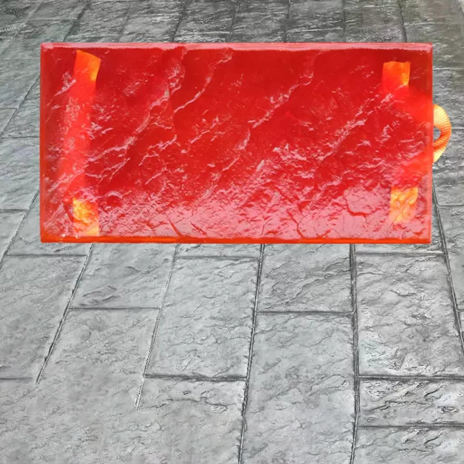 UrbanUp Concrete Moulds Square Slate Concrete Molds for Walls/Floors, Concrete Floor Polyurethane Stamp Mold Mat, Decorative Concrete Stamps Seamless