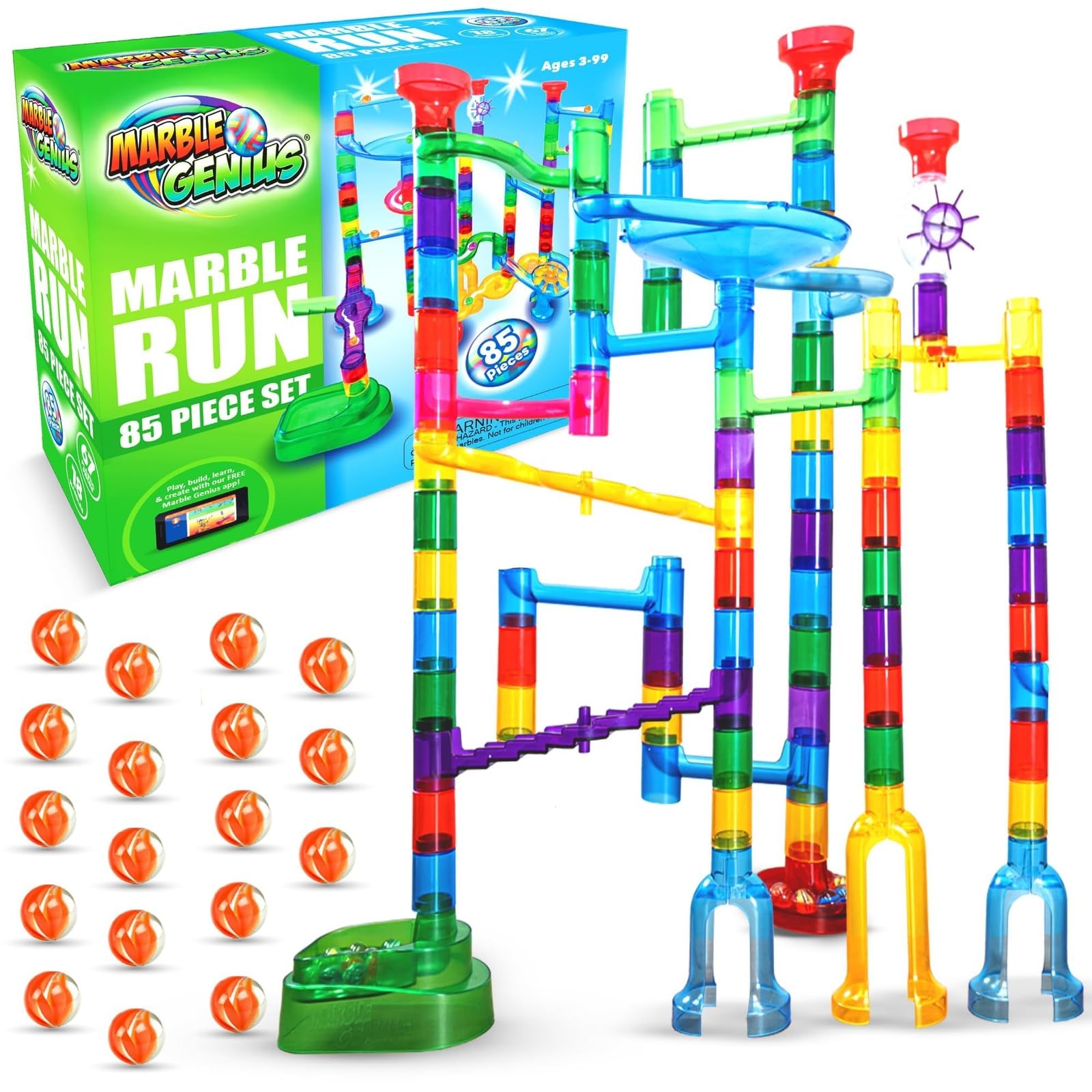 Amazon.co.jp: Marble Genius Marble Run - 85ピース 迷路