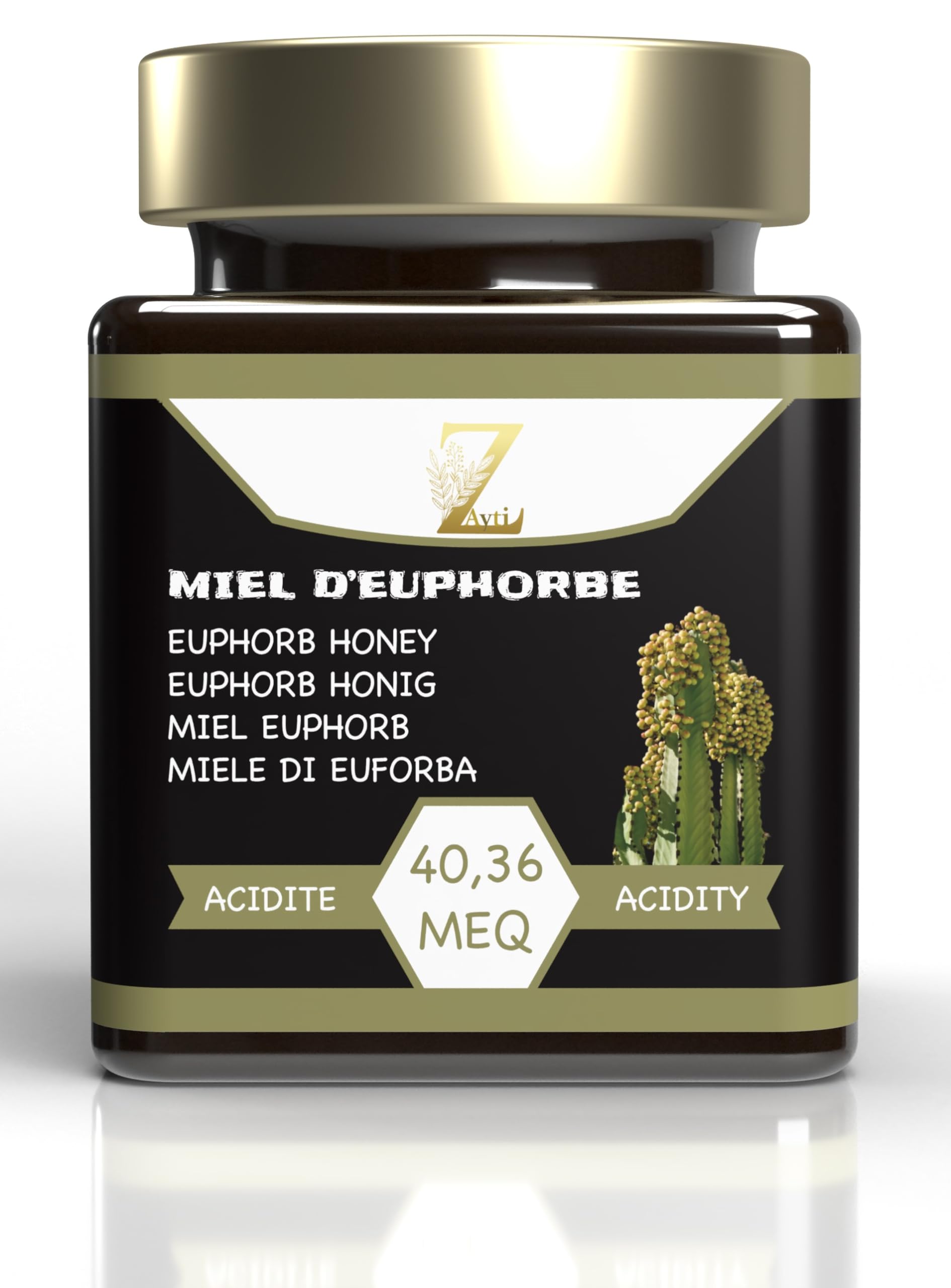 Miel di euforbia (honey) del Marocco 100% puro e naturale vero premium 300 g - qualità più sottile, grande varietà di sapori deliziosi. (300g)