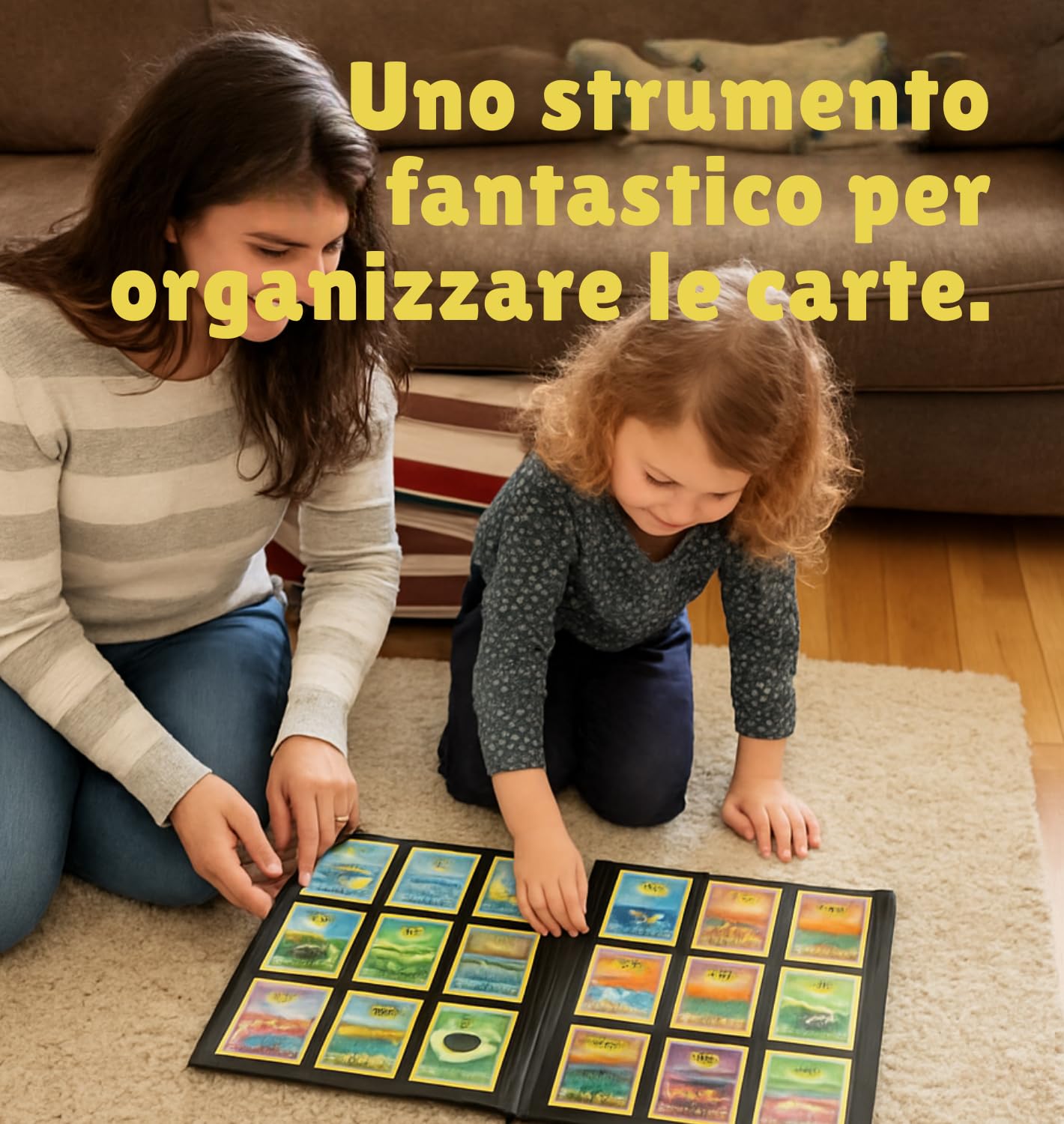 Raccoglitore Carte Collezionabili Album Porta Carte, Raccoglitore Carte 9 tasche 360 carte, box Album compatibile con carete Pokemon, YuGiOh,Magic