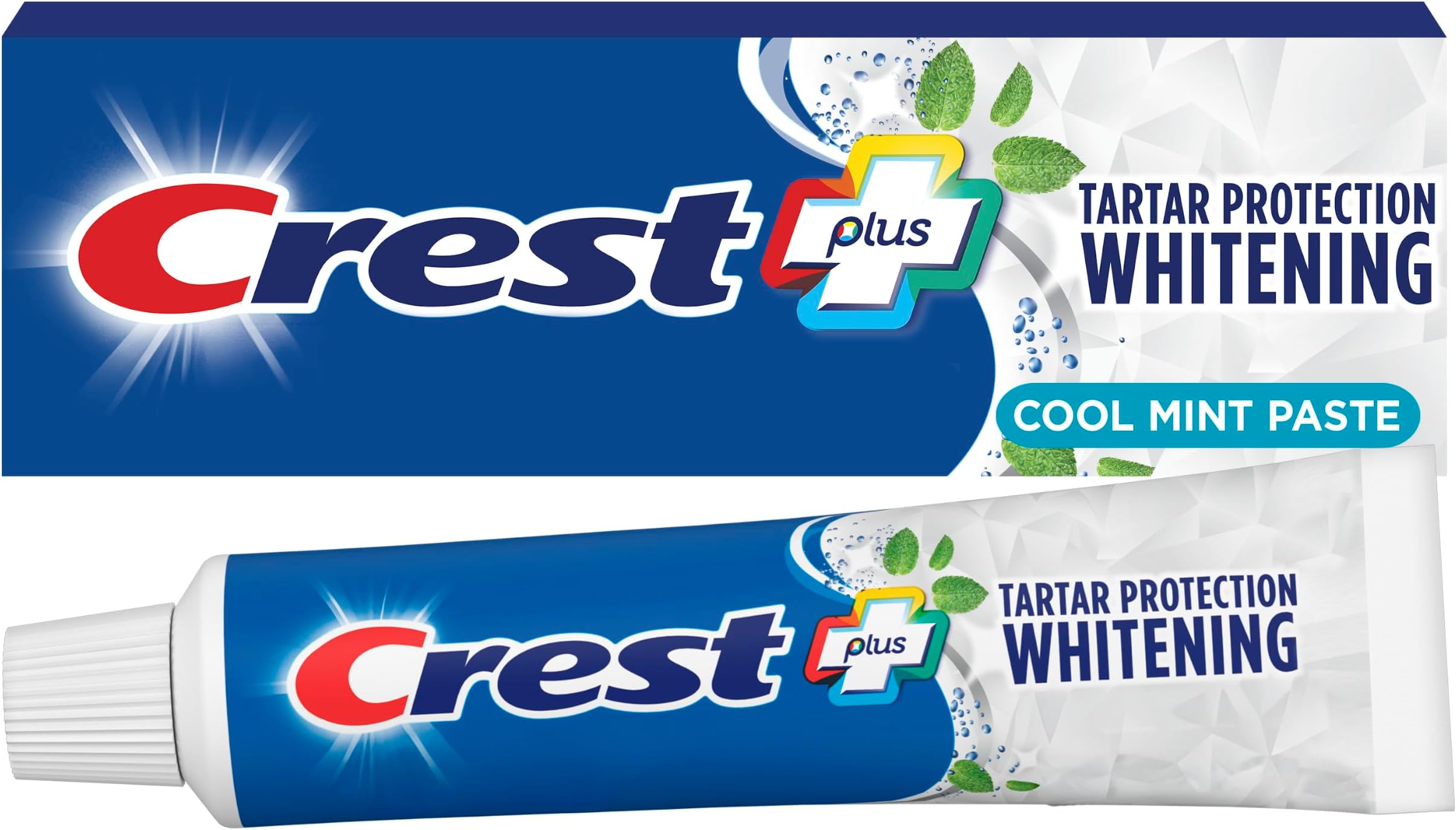 Crest Tartar Protection & Anticavity Toothpaste with Fluoride, Regular Paste, 2.4oz (Pack of 3)