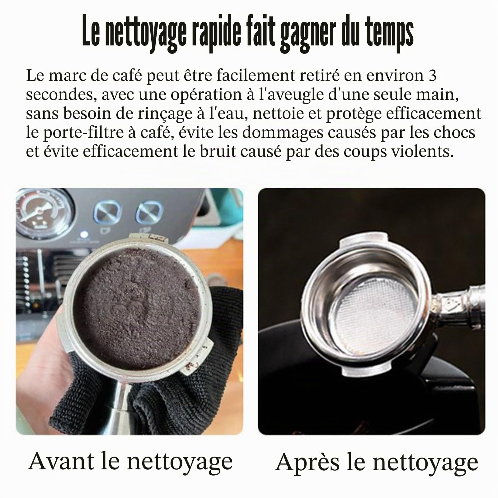 Machine de Nettoyage Automatique du Marc de café,Nettoyeur de Porte-Filtre à café électrique,Nettoyeur de Porte-Filtre électrique Commercial,220V