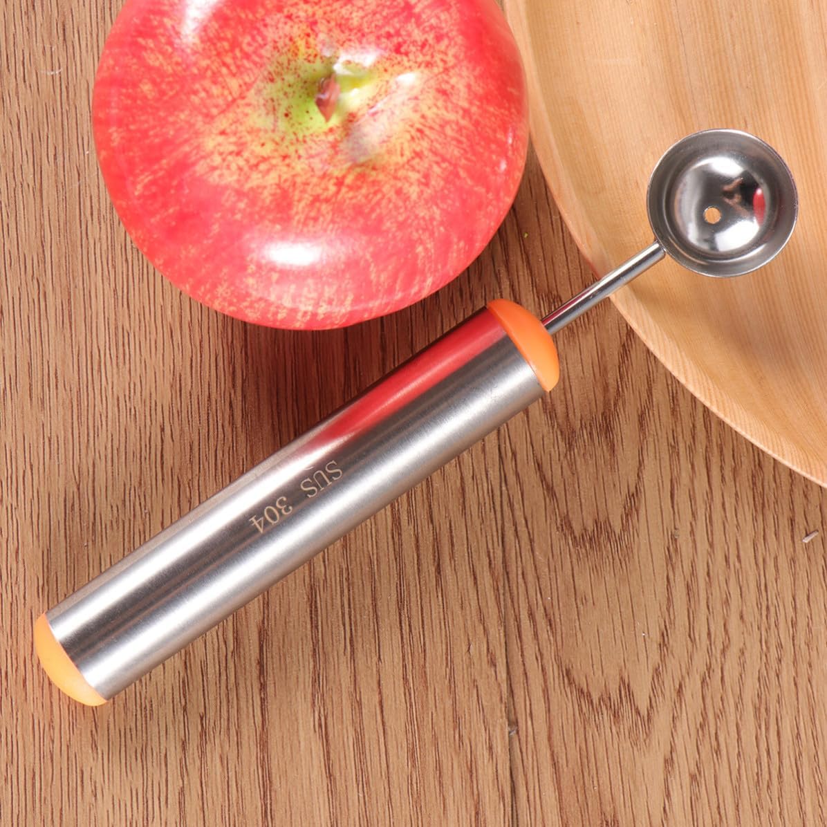 Fruit Scoop Tool 304 Stainless Steel with Handle for Home Use