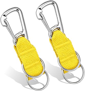 2-Pack Scuba 316 Stainless Steel Split Ring Connectors and Clips