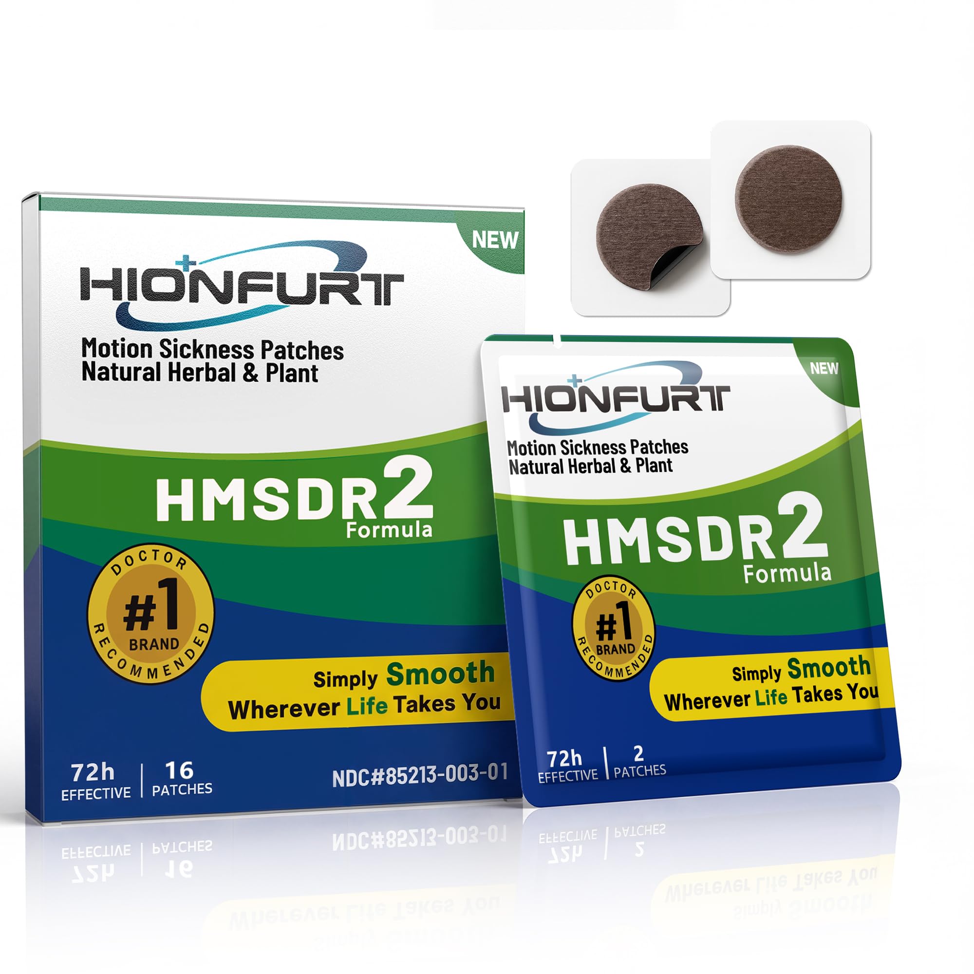 Hionfurt 32ct Motion Sickness Patches, Non-Drowsy Herbal Relief — Amazon image 10