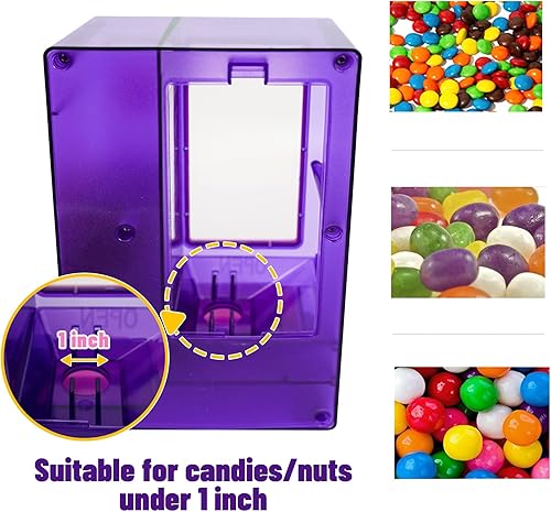 Miniatura 12 de YOBRO Dispensador de dulces, bonita máquina expendedora para escritorio, máquina manual de dulces, dispensar mini caramelos, regalo de cumpleaños