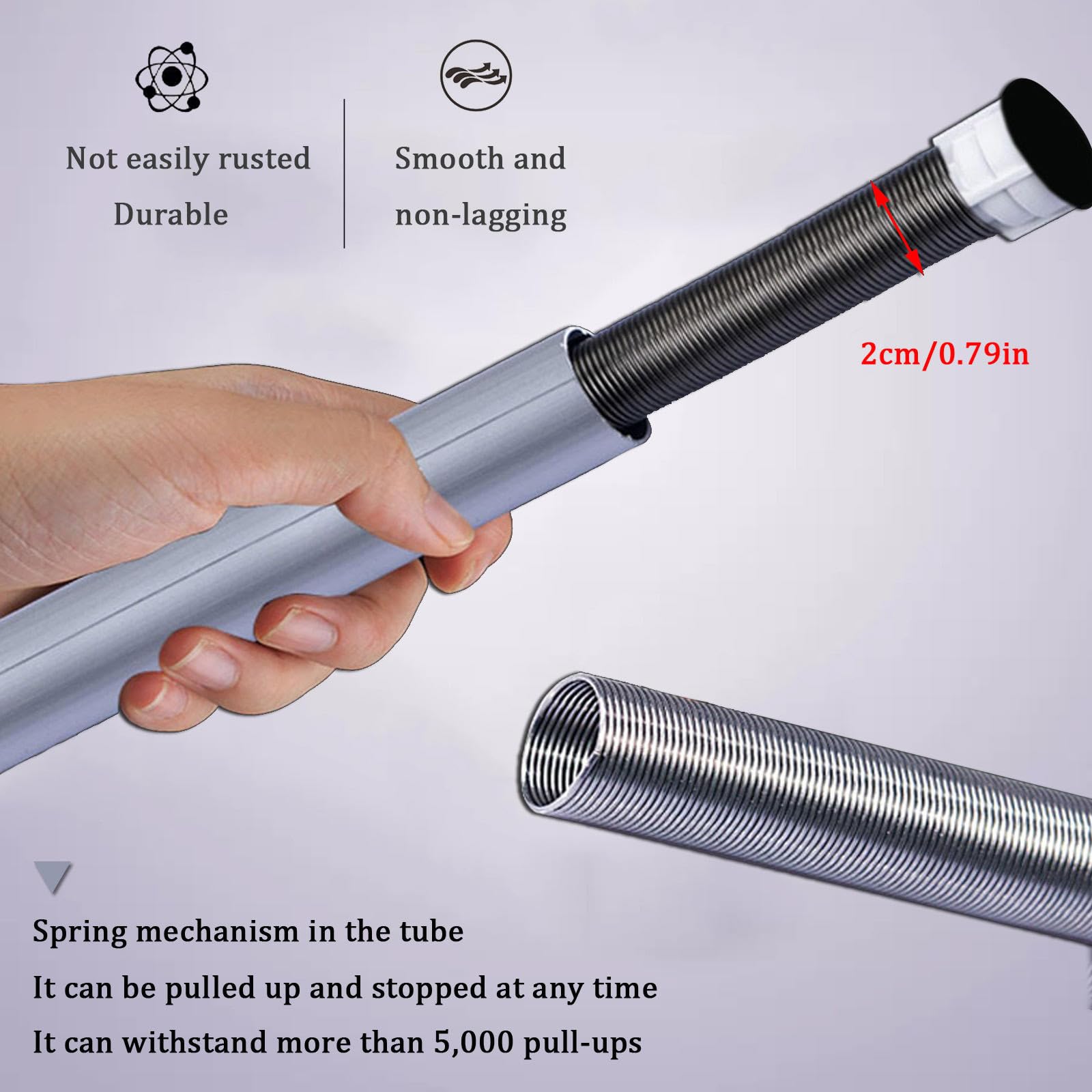 Tenda Avvolgibile Oscuranteper Finestre,Tende Oscuranti a Rullo per Porte Tira Giù,Tenda Temporanea Portatile,Con Sistema a Molla, Per Casa E Ufficio,Grey-75x150cm(29.5x59in)