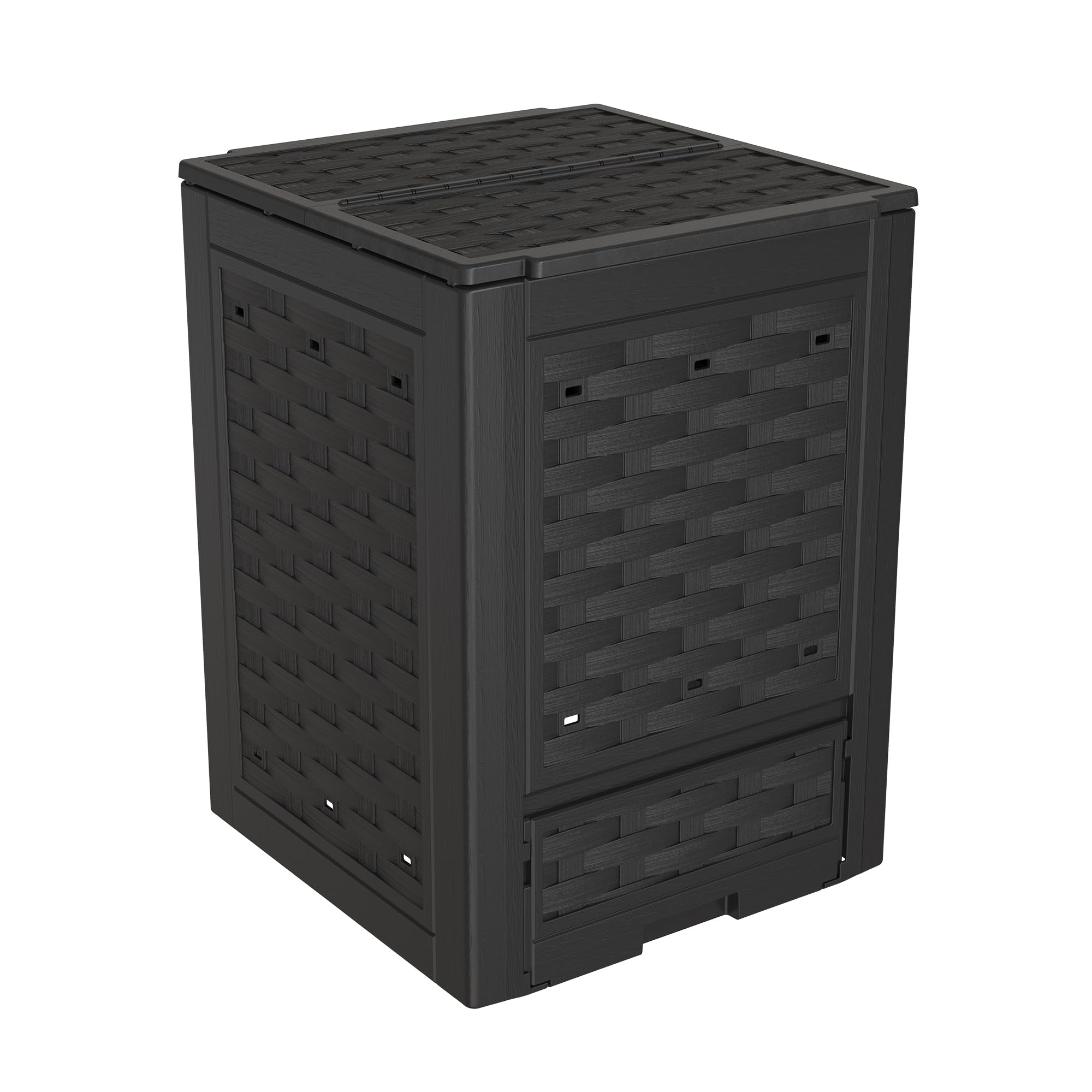 Composteur Toomax Z650R097 Art. 651 Ambition anthracite 60x60x83 cm pour bac à compost extérieur