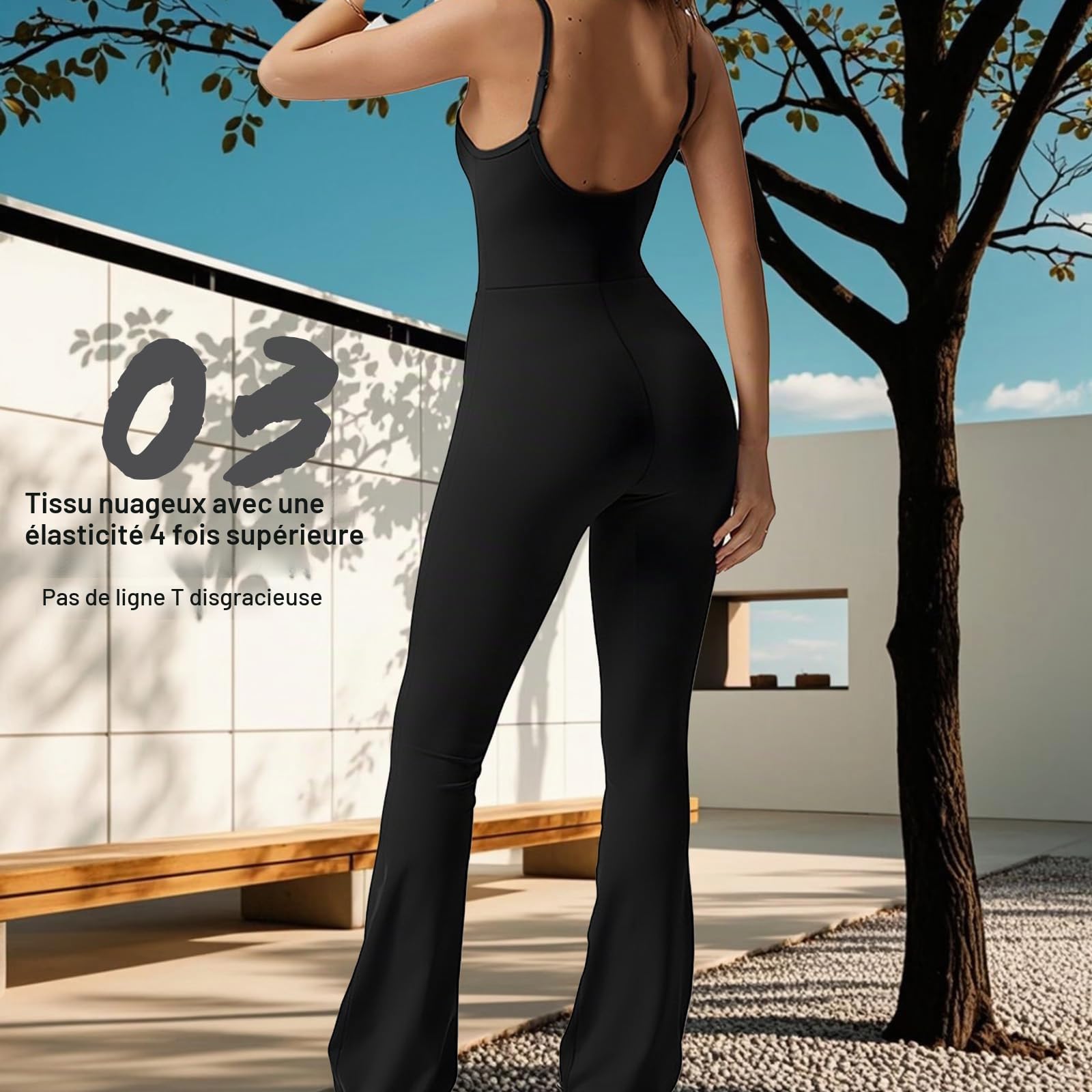 Combinaison pour femmes Adherent Sexy Elegant Sporty Jumpsuit Vêtements Sport sans Coutures, Vêtements Gymnastique et de Yoga, Combinaison de Travail