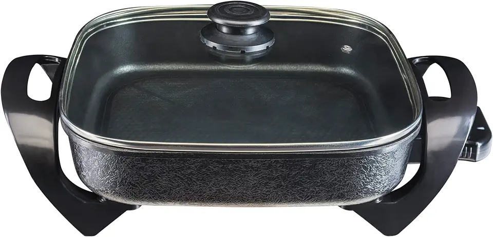 Agratto Panela eletrica Mangiare APEQ01l-02 preta quadrada 30cm 1500W 220V