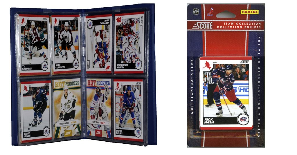 C & I Collectables NHL Columbus Blue Jackets licencjonowany zestaw drużyny i album do przechowywania 2010