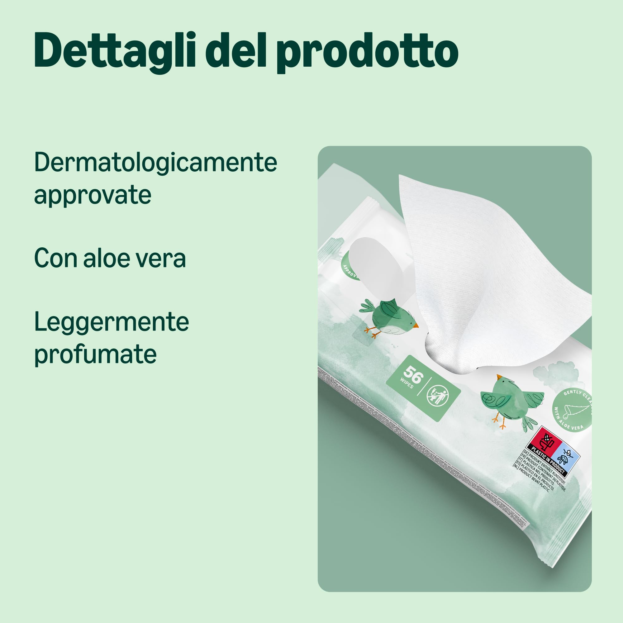 by Amazon 1008 Salviettine Umidificate Ultra Sensitive per Neonati, Leggera Profumazione, 18 Confezioni da 56, (in Precedenza un Marchio Mama Bear, Stesso Prodotto)