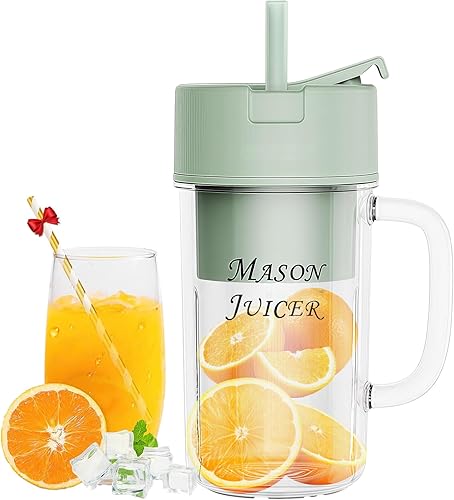 Batidora portátil personal, diseñada para hacer batidos y batidos, equipada con cuchillas de acero inoxidable duraderas y carga USB, que ofrece un