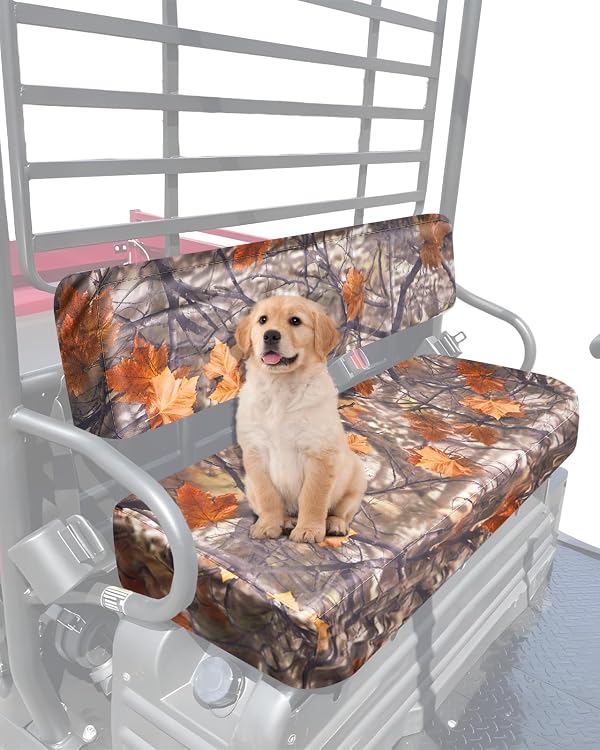 StarknightMT UTV Mule Bench Seat Covers Compatible with Mule 4010 4000 3000 3010 2001 2023 2025, Waterproof 1680D Oxford Fabric, Maple Camouflage by StarknightMT - Used condition - US$32.46
