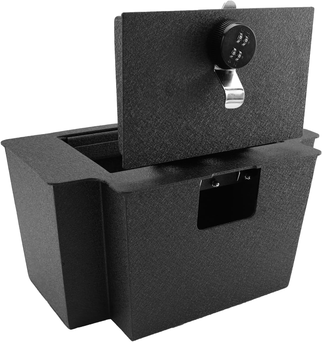 Center Console Gun Safe Vault Console Lockbox Compatible with Chevrolet Silverado & GMC Sierra 1500 Accessories(2023-2025), Anti-thieft Box with 4-Digit Lock.
