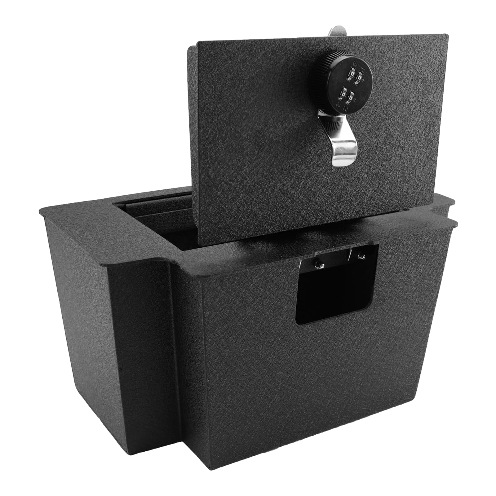 Center Console Gun Safe Vault Console Lockbox Compatible with Chevrolet Silverado & GMC Sierra 1500 Accessories(2023-2025), Anti-thieft Box with 4-Digit Lock.
