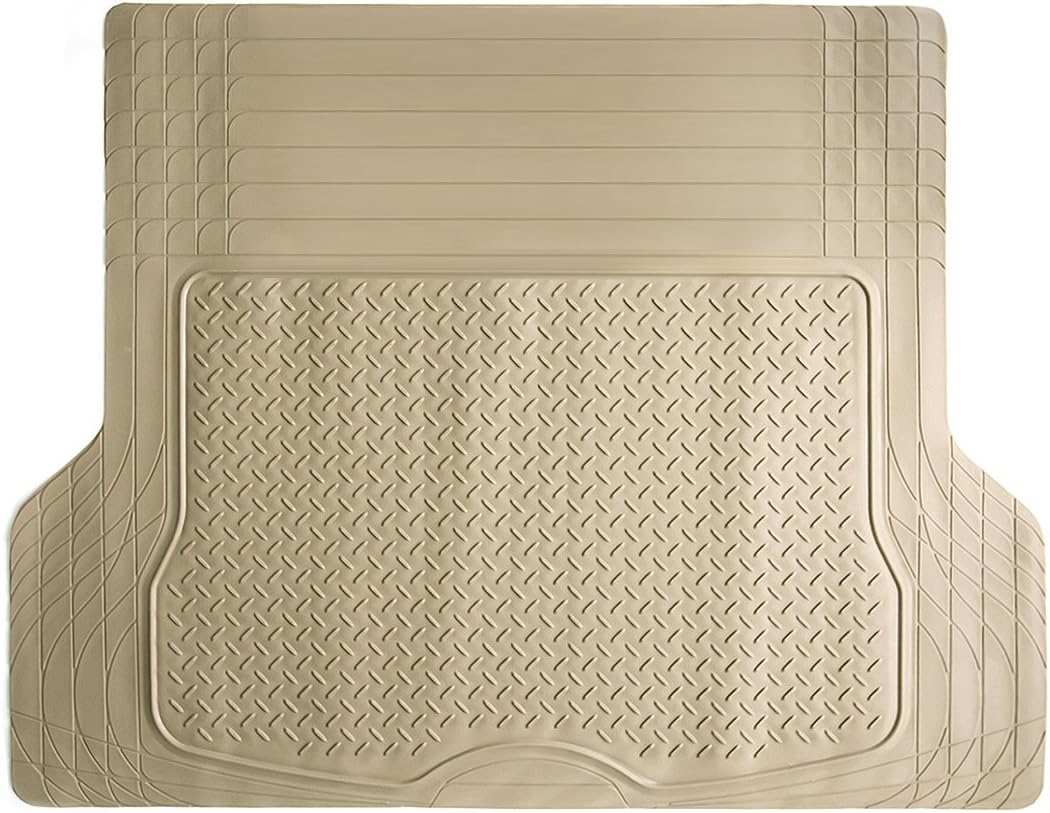 COPAP Heavy Duty HD Rubber Cargo Liner Floor Mat Weathershield Trim-to-Fit All Season Protection for Cars, SUVs, Vans, Truck (Beige)