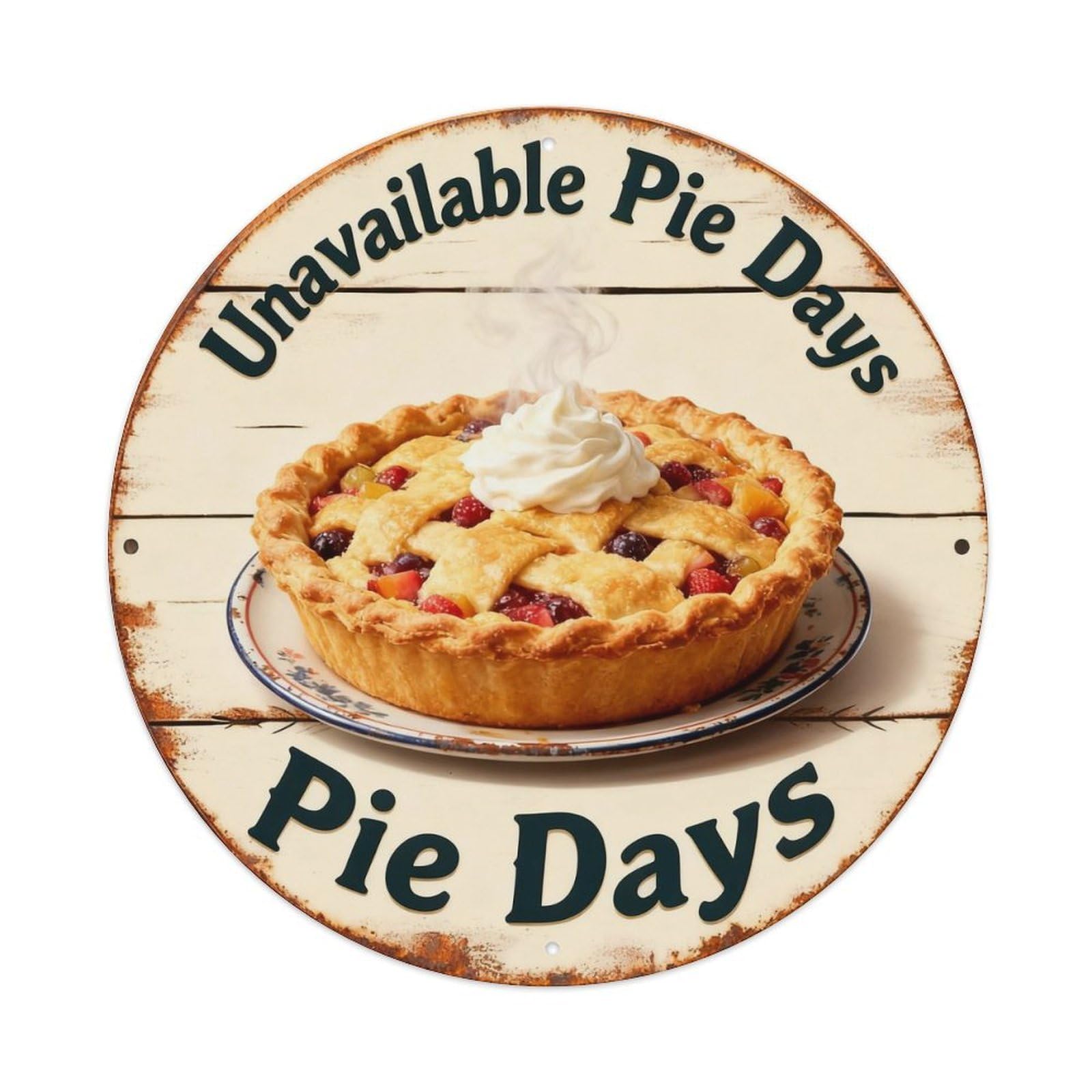 Blackberry Pie Days Sign Metal Tin Sign Plaque