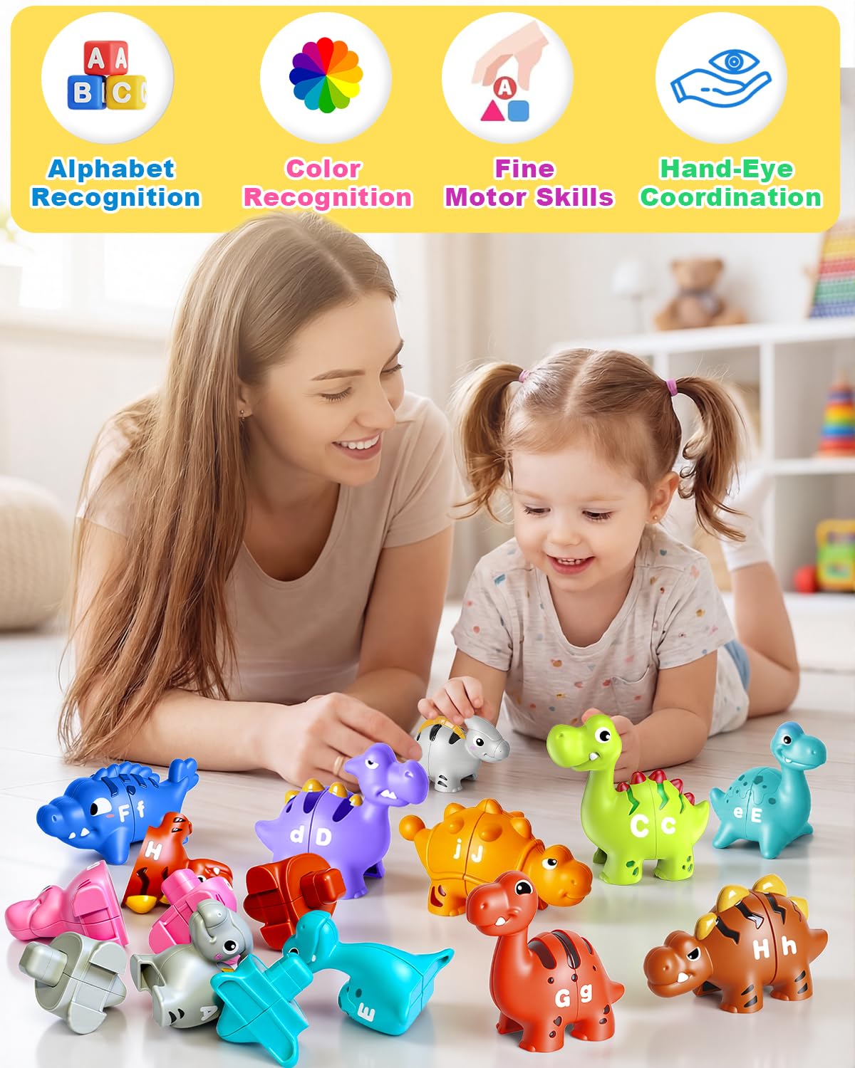 Dinosaur Alphabet Toys for Toddlers - Learn Letters! -4