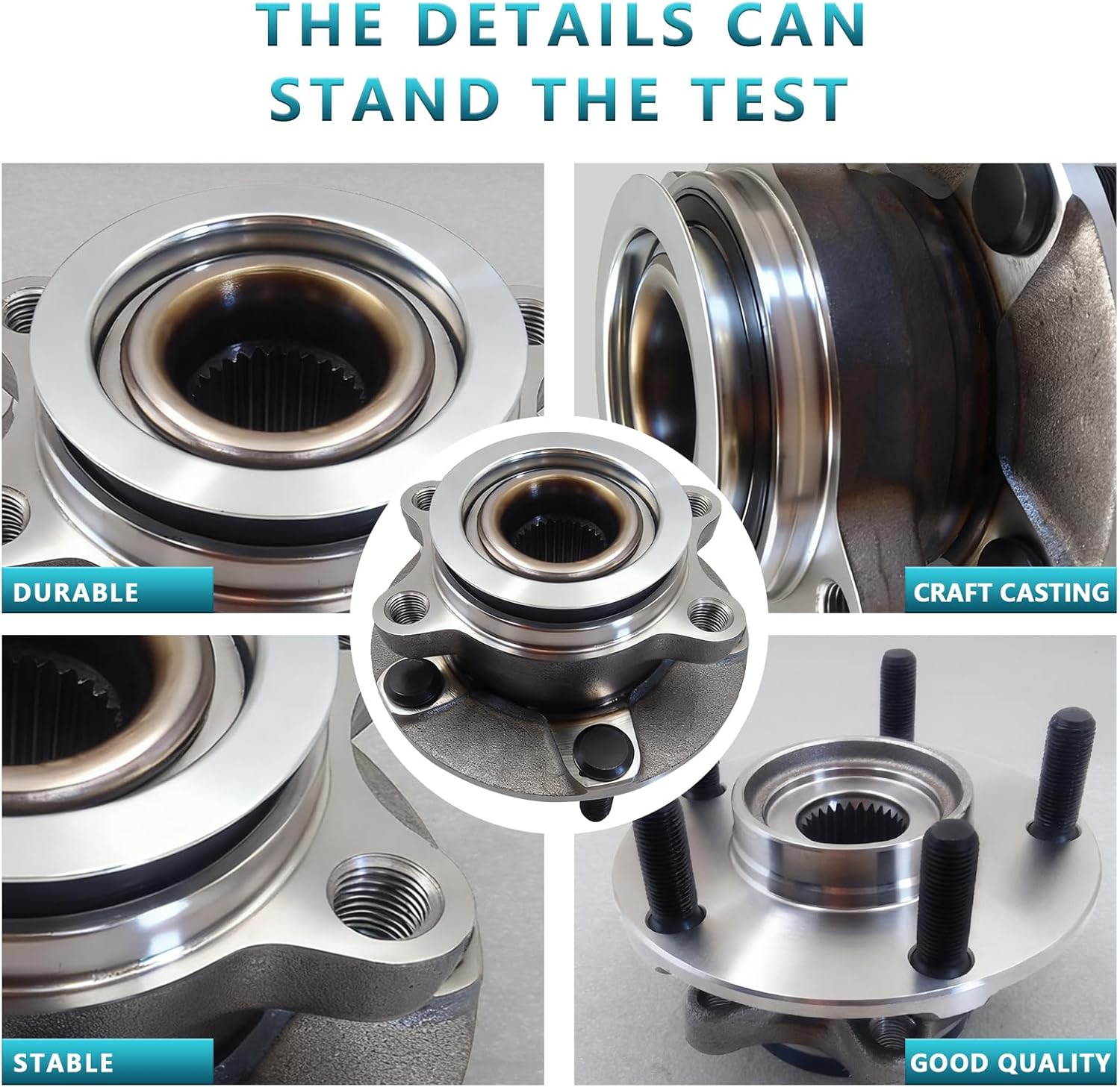 513298 Front Wheel Bearing Hub Assembly for Nissan Sentra 2007-2012, Rogue 2008-2013, Rogue Select 2014-2015 (2PCS) - Image 5