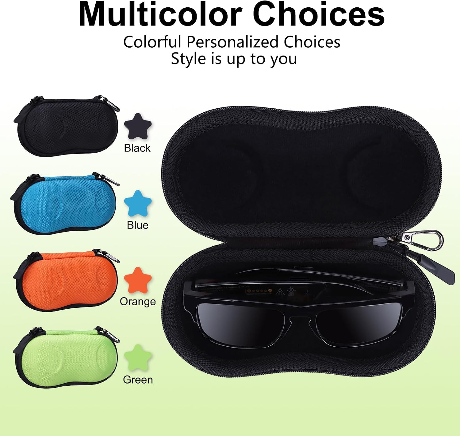 XANAD Sunglasses Case, Hard EVA Shell Shockproof Sport Glasses Case,Green