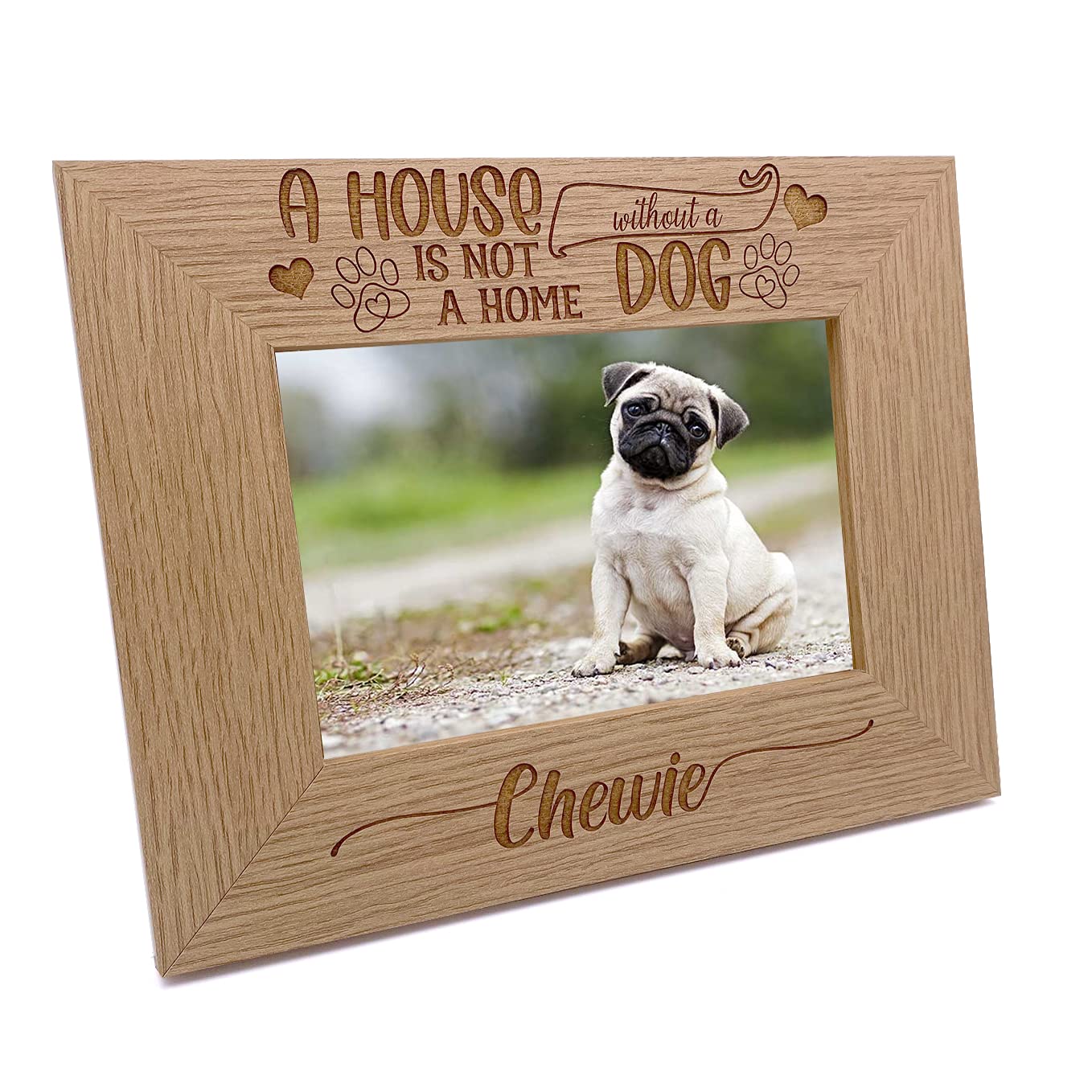 Ukgiftstoreonline Brown Personalised A House Is Not A Home Without A Dog Photo Frame Landscape (4 X 6 Inch)