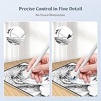 Vista 7 de Puntas de Reemplazo para Apple Pencil 1ª/2ª Generación, Puntas de Lápiz de Apple Mejoradas sin Desgaste, Puntas de Lápiz de Metal para Control
