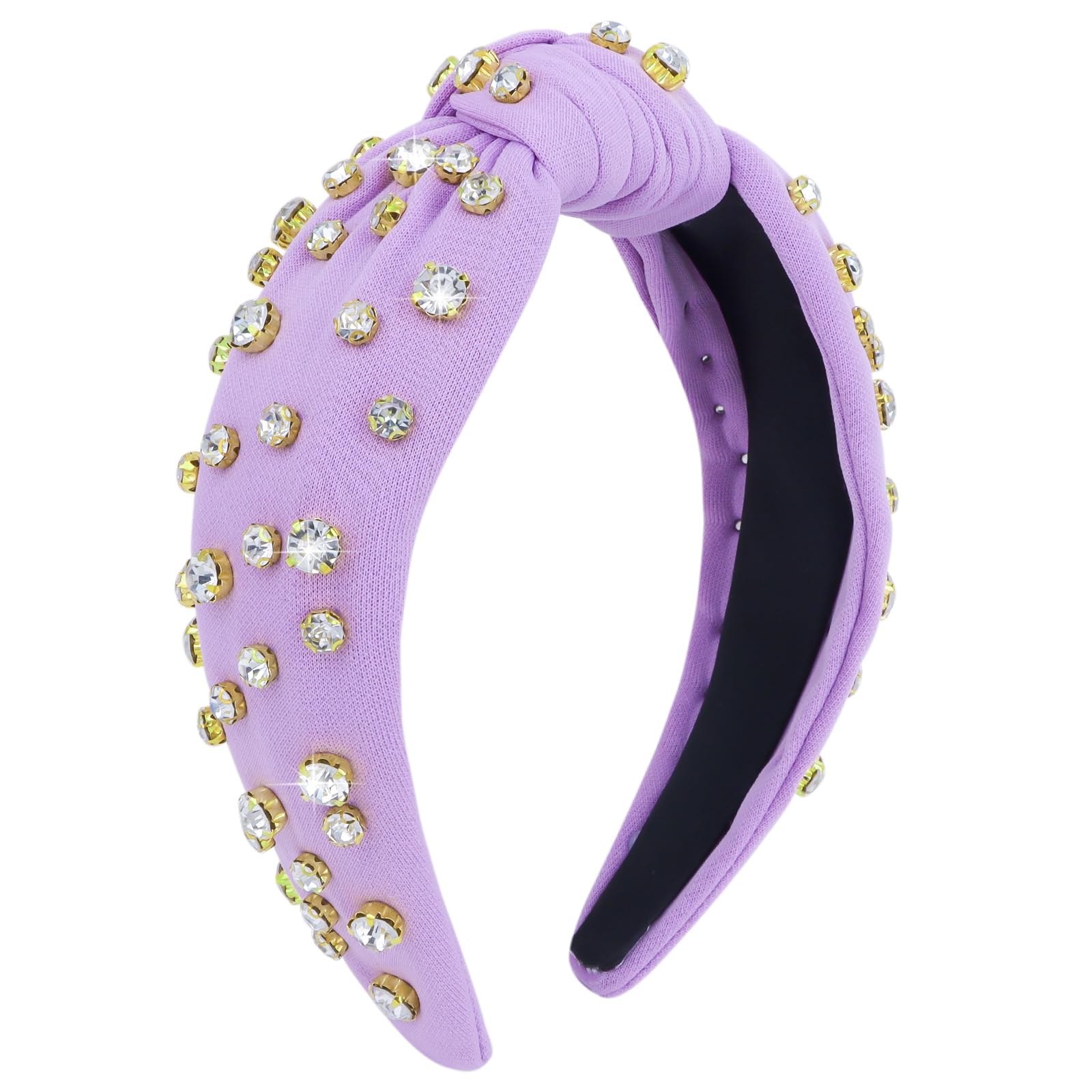 Amazon.com : Uintoon Purple Headband Rhinestone Embellished  display picture 3