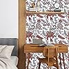 Wallpaper Red Mandala Peel and Stick Wallpaper: Self Adhesive Wallpaper for Living Room Waterproof Vinyl Wall Paper,Art Deco Wallpaper Thicken Sticky Back Plastic Removable 40X300CM #4