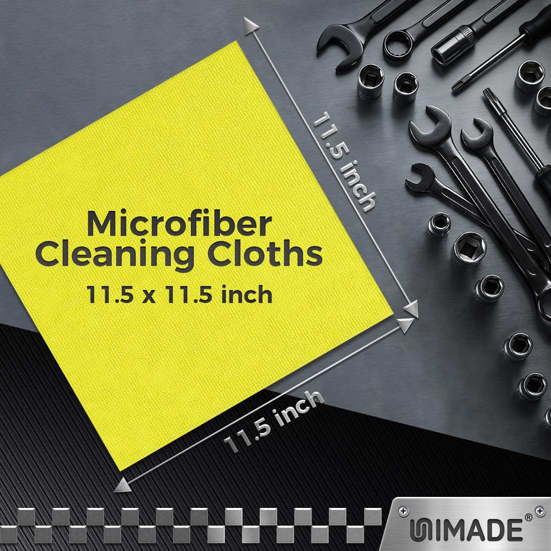 UNIMADE Paños de limpieza de microfibra, 200 unidades reutilizables, trapos de limpieza de microfibra a granel, sin pelusas, toalla de limpieza para coche, cocina, automóvil, bar, mecánico