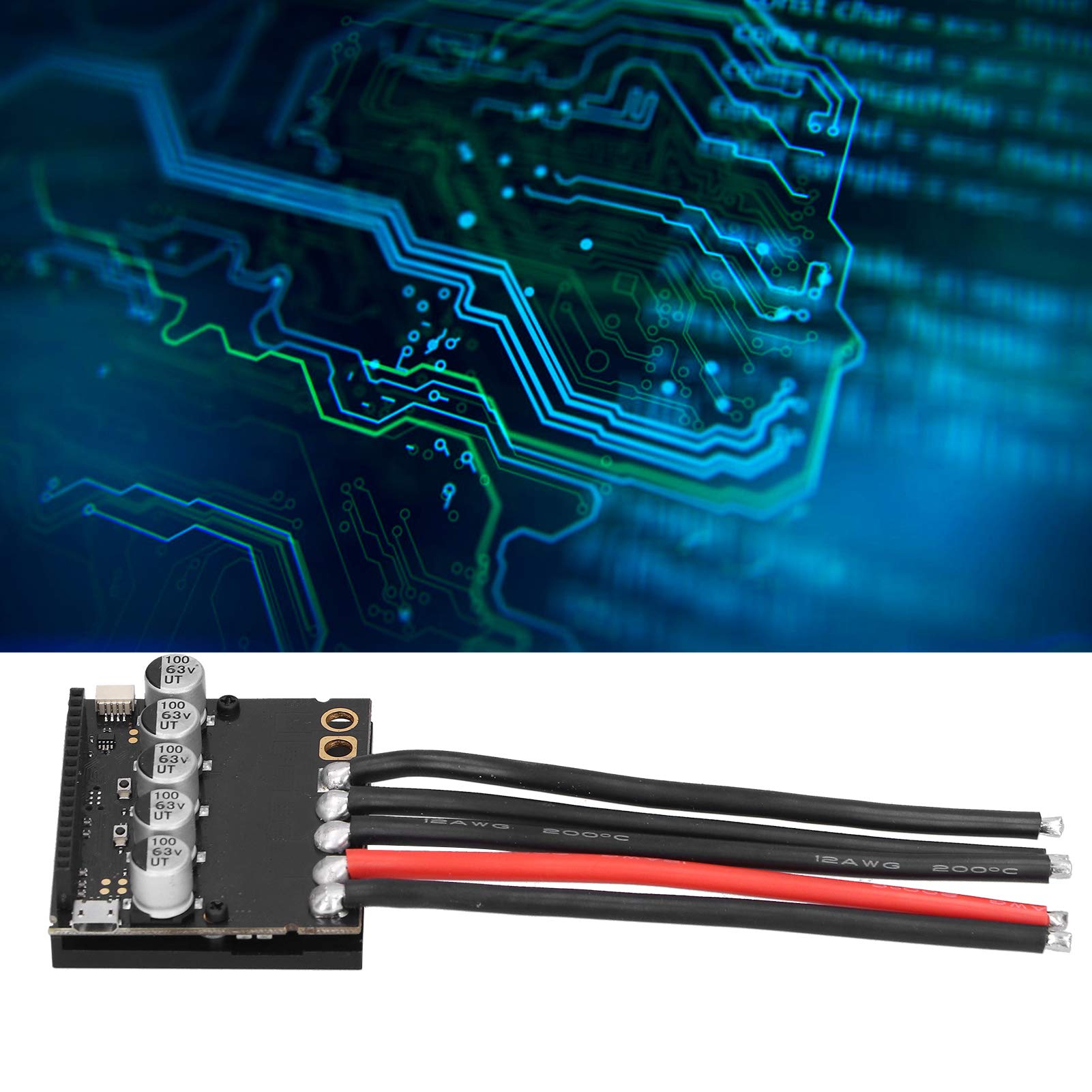Ejoyous Scheda Driver Singola, Controller di Movimento Driver Interfaccia USB PCB A 4 Strati, Dissipatore di Calore di Picco Continuo da 8 A 24 V 50 A 120 A per Apparecchiature Industriali con Braccio