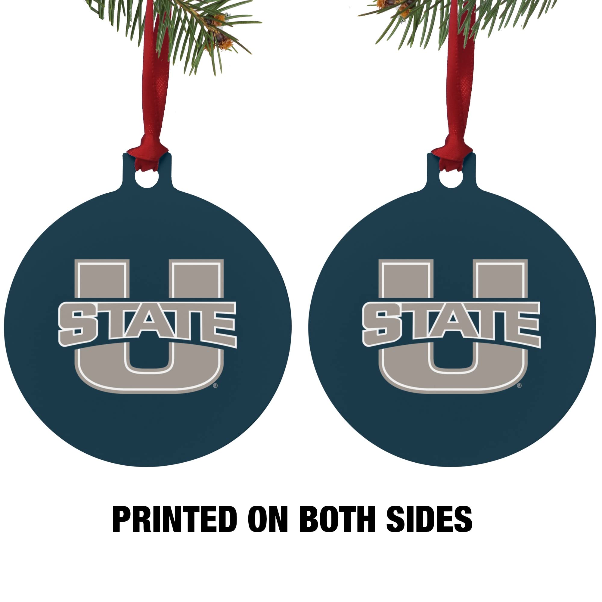 GRAPHICS & MORE Utah State University Primary Logo Aluminum Holiday Christmas Tree Ornament - 3.0