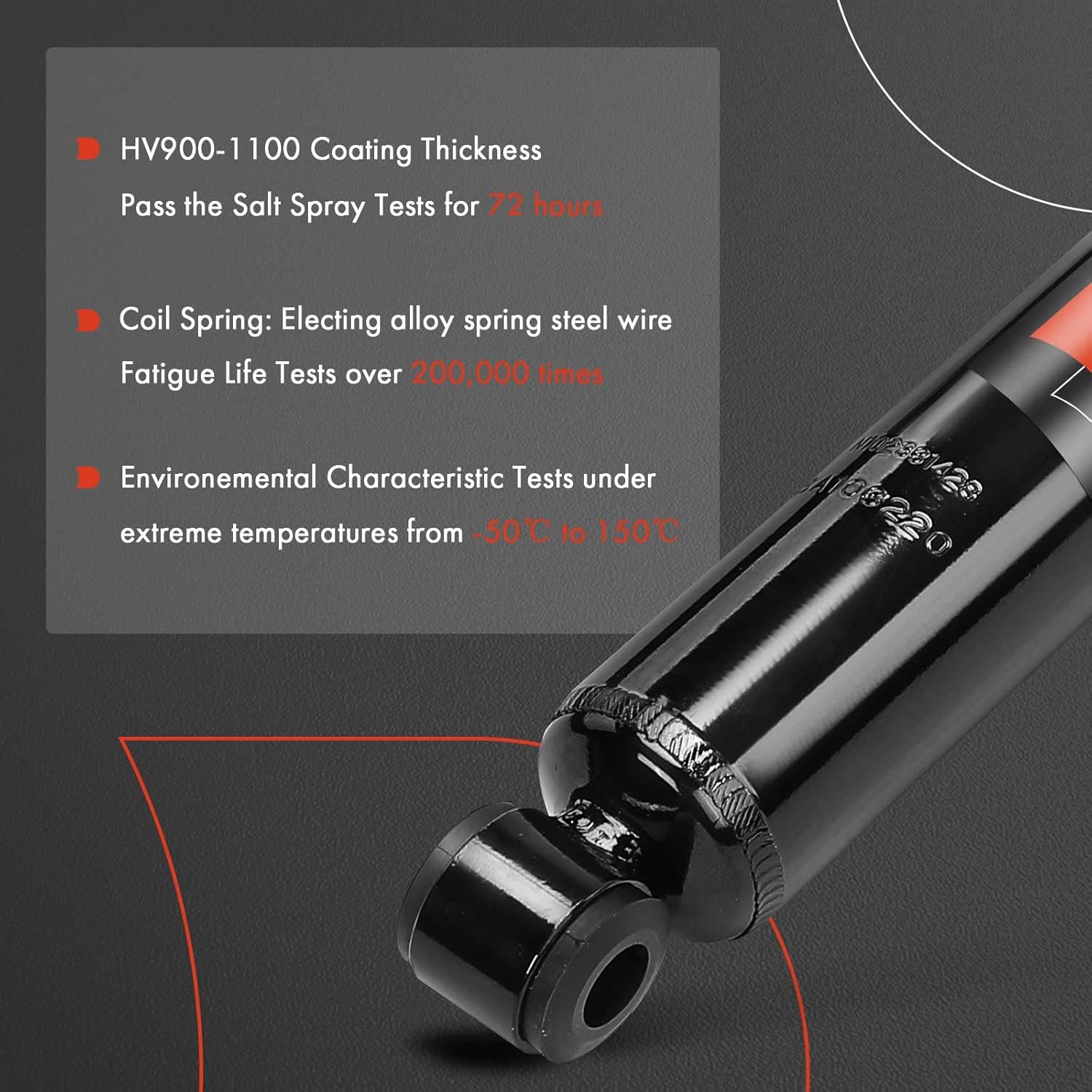 A-Premium Front Steering Damper Stabilizer Compatible with Ford F-250 Super Duty, F-350 Super Duty, 2005 2006 2007, 4WD