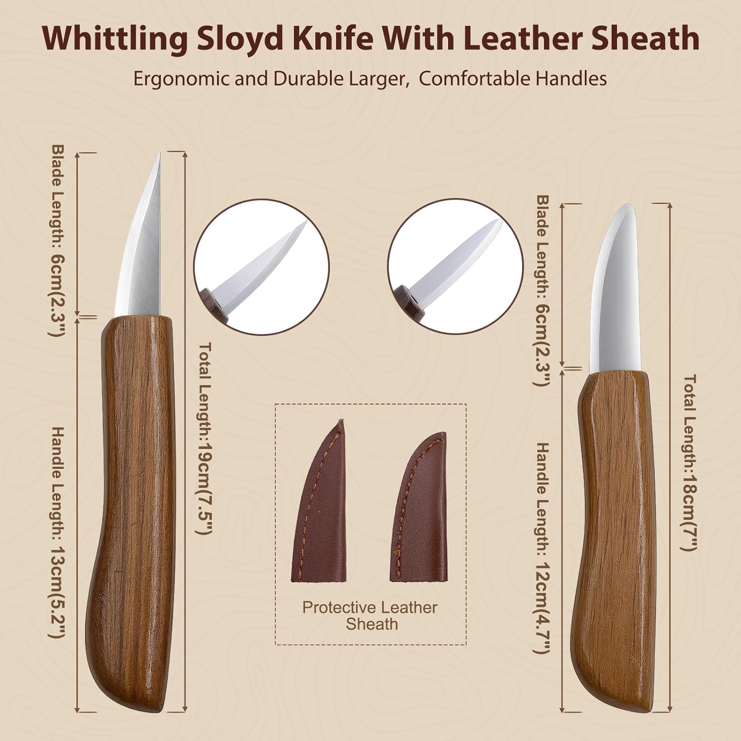 Wood Carving Whittling Knife Kit - Wood Carving Tools with Basswood Blocks Woodworking Widdle Gift Wood Carving Knife Set for Beginners Adults Kids