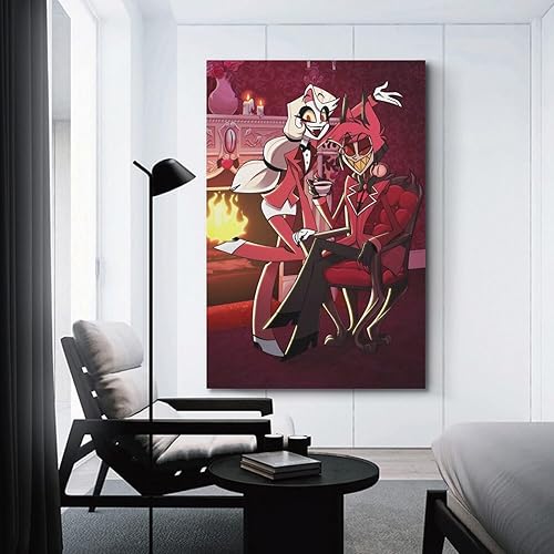 Miniatura 3 de DIEODFL Hazbin Hotel - Póster de alta definición para pared, decoración de habitación, decoración de dormitorio, regalos, 12 x 18 pulgadas (11.8 x
