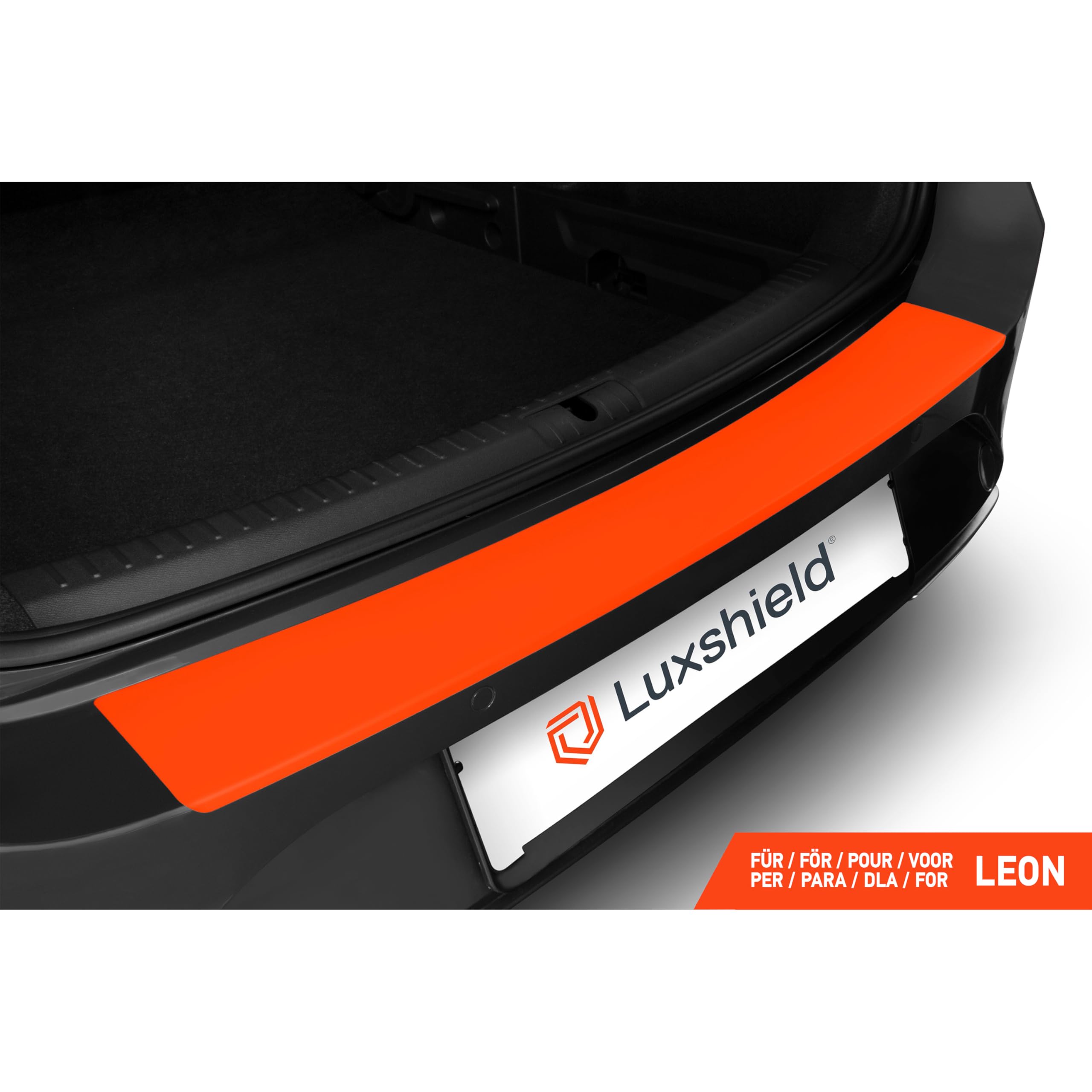 Luxshield folia ochronna na krawędź załadunkową kompatybilny z Seat Leon Sportstourer 4 (IV) KL I 2020-2026 - ochrona przed zarysowaniami, folia ochronna na lakier - przezroczysty błyszczący