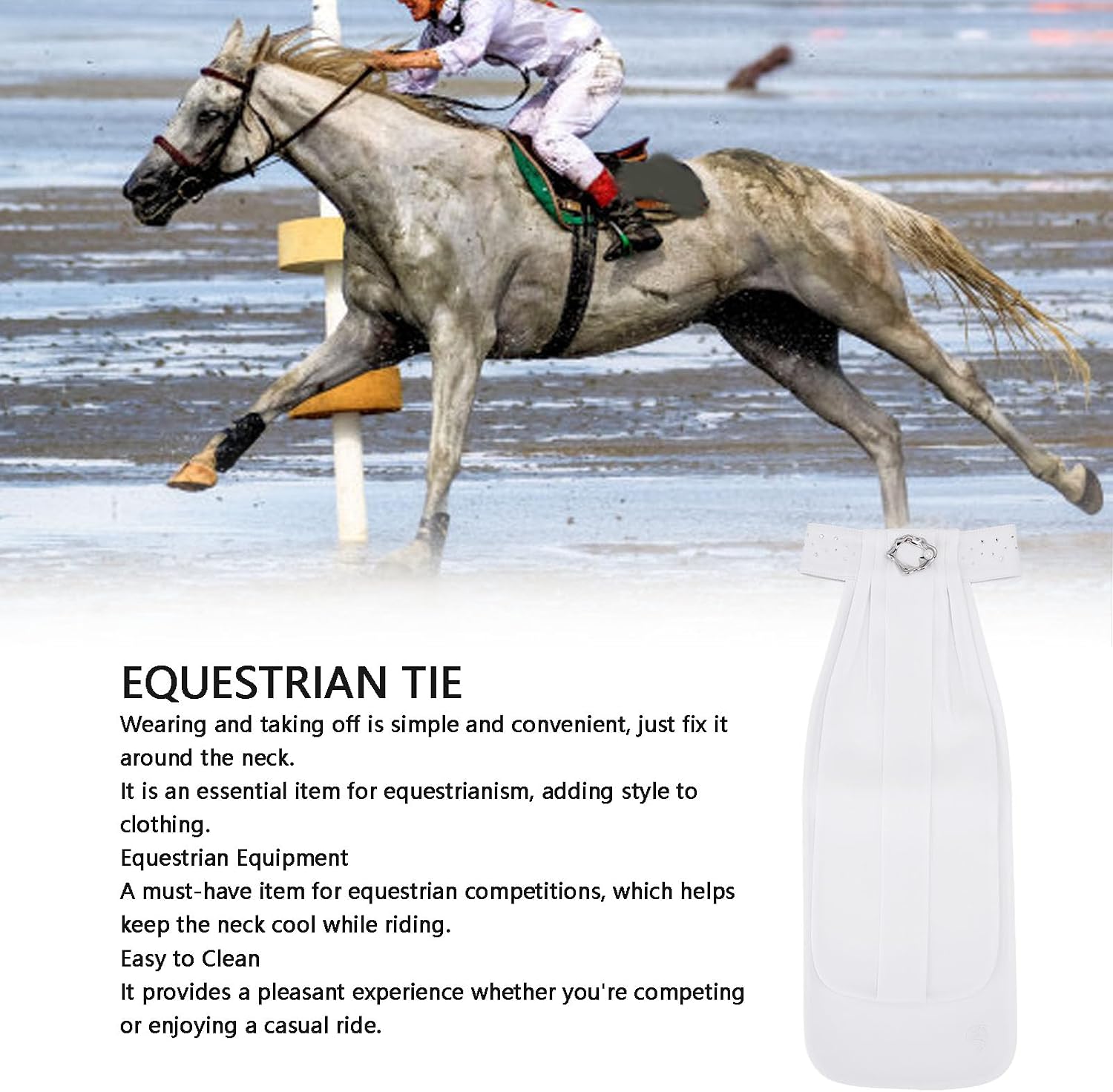 Keenso Horse Riding Tie Comfortable Equestrian Collar for Competitions and Shows