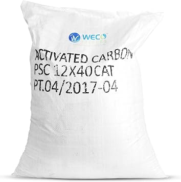 WECO Coco Shell Catalytic Carbon for Water Filters - Replacement Media for Chlorine, Chloramine, Iron, Sulfur Removal and More - 1 cu.ft 12 X 40 MESH