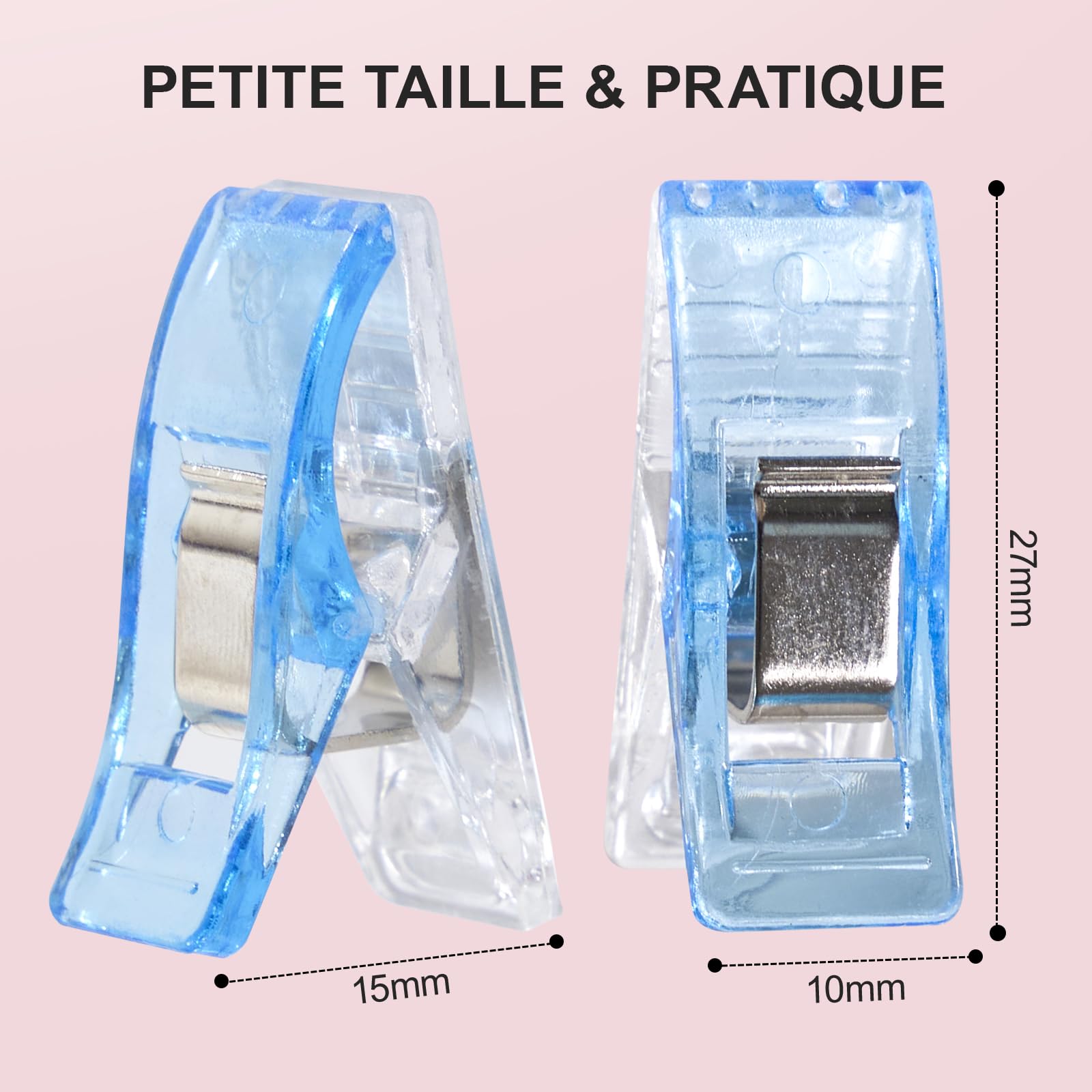 Mollette in Tessuto 100 Pezzi Clip da Cucito in Plastica con Marcature di Misurazione per Trapuntare