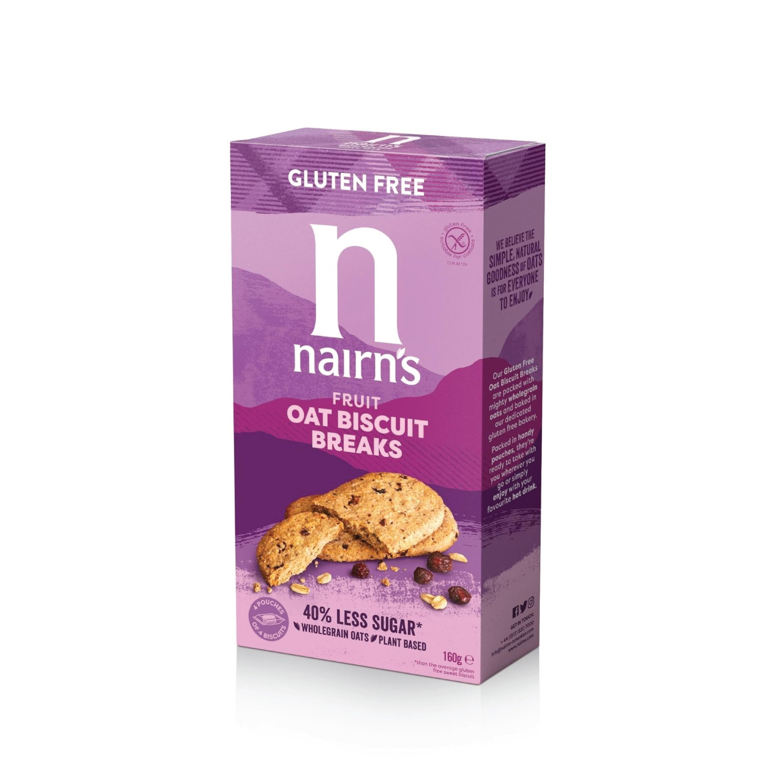Nairn's Gluten Free Oats And Fruit Biscuits Breaks (160g)