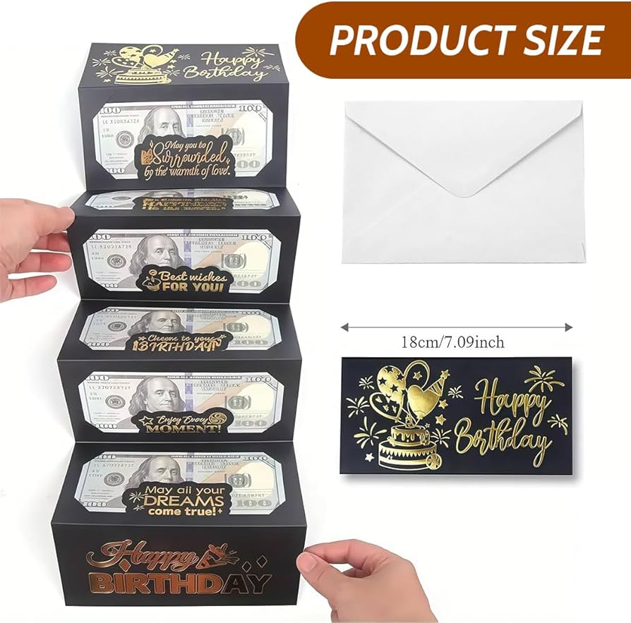Regalo in denaro per tutti coloro che non vogliono nulla, confezione regalo di denaro, regalo creativo NIX per uomini e donne, adatto per compleanni e matrimoni, stile vintage (marrone
