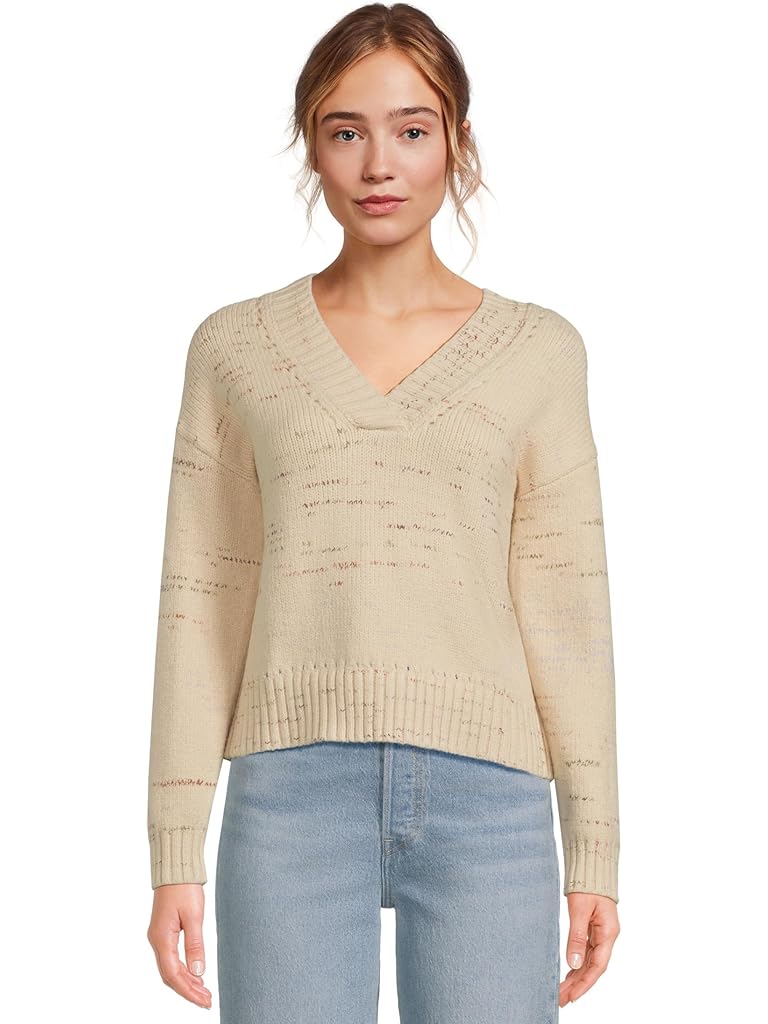 Gold Lilla P Oversized V-Neck Sweater
