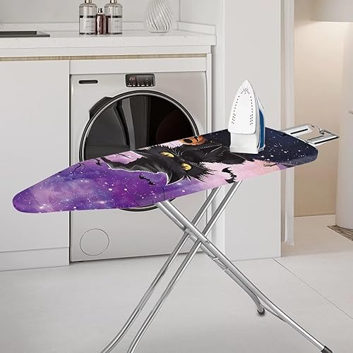Miniatura 2 de Suhoaziia Funda para tabla de planchar de Halloween y almohadilla con estampado de galaxia de 54 x 15 pulgadas, cubierta de tabla de hierro con