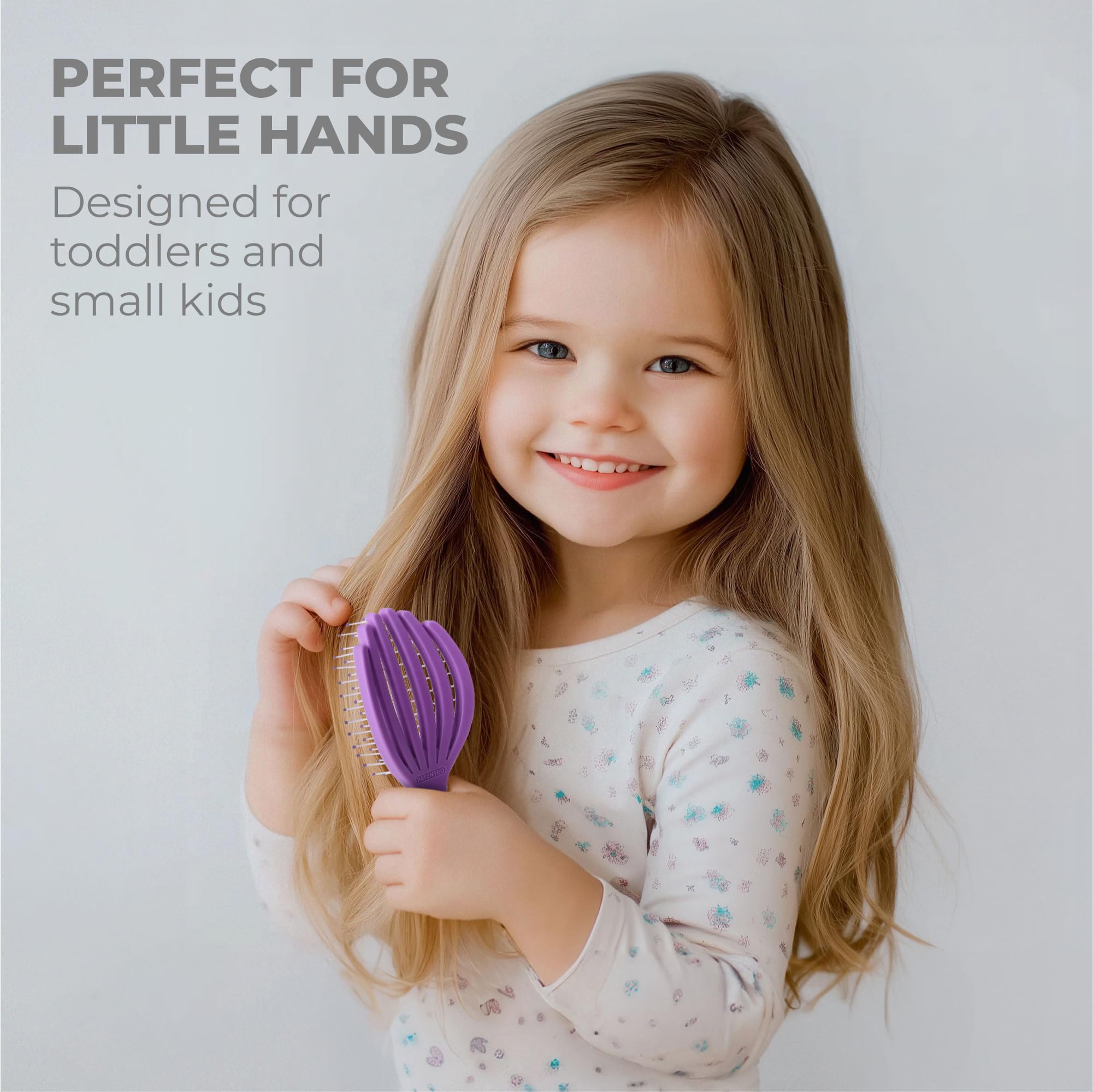 Ninabella Mini Detangling Hairbrush, Cute Colourful Octopus Detangle Brush, For Blow Dry or Brushing Wet Tangled Hair - Image 4