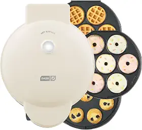 DASH MultiMaker Mini Donuts Waffle Snacks Mini Muffin Candy Making System Creme