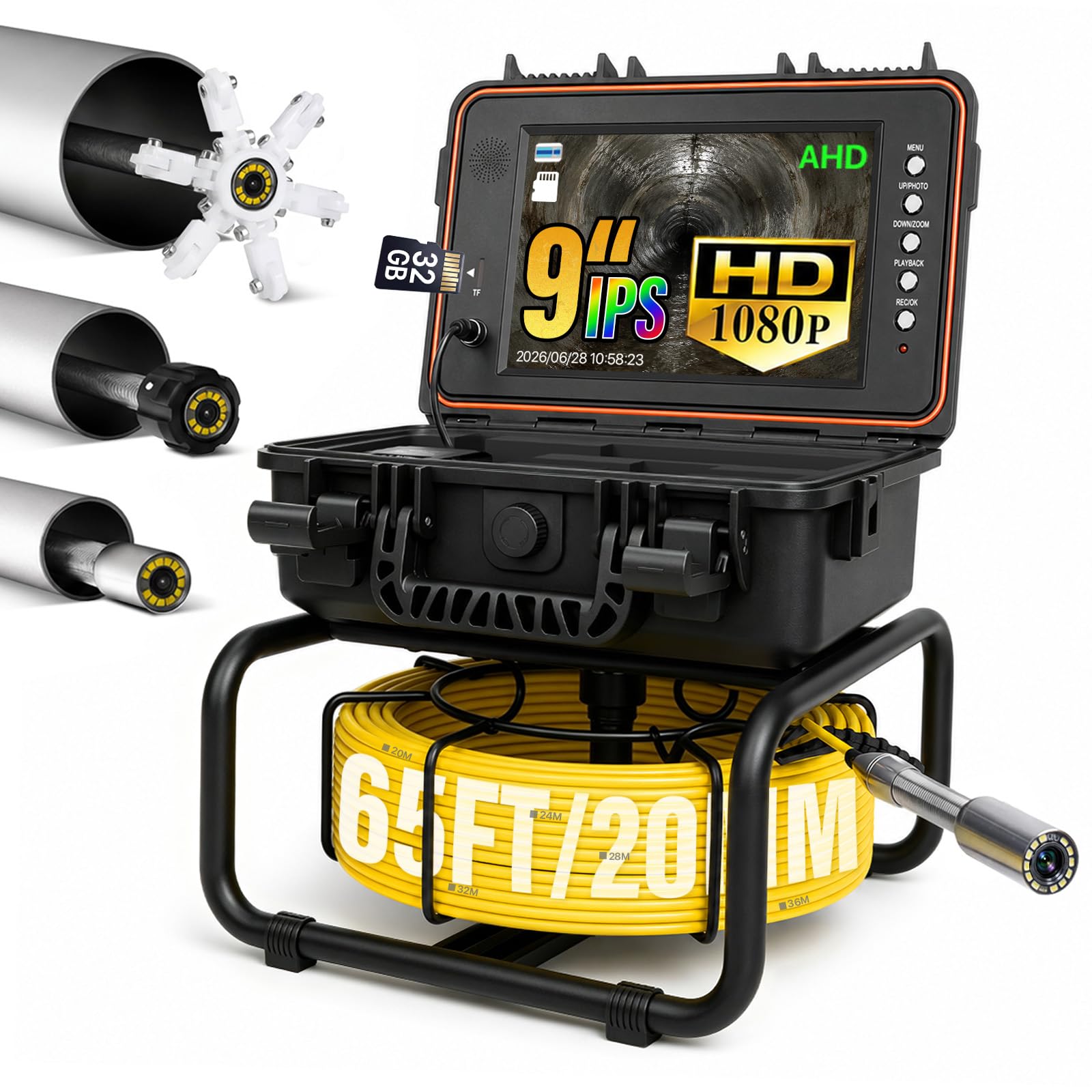 165FT/50M self-Leveling Sewer Camera for Pipe and Drainage Pipe Inspection — Amazon image 10
