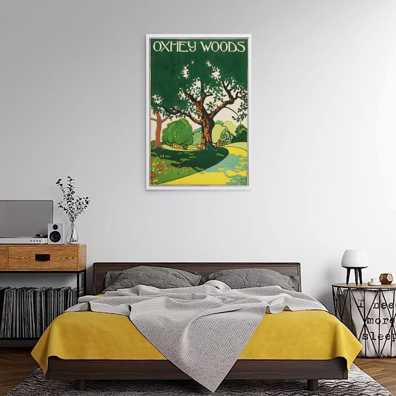 Oxhey Woods, London Underground (1915) Poster su tela, decorazione per soggiorno, arte della parete, camera da letto, pittura artistica, pittura moderna per la casa, il ragazzo camera da letto, la
