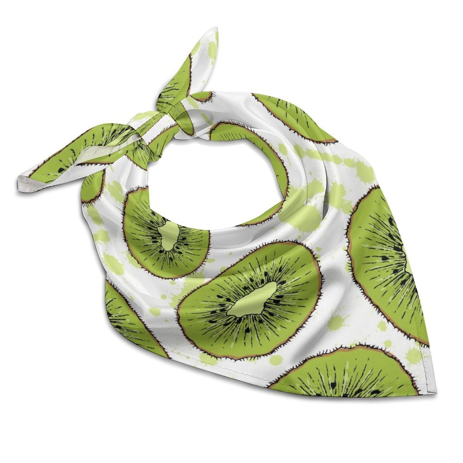 Csemeie Kiwi Fruit Pattern Bandana Hair Scarf Headband Adjustable Neckerchief for Men Women Decor